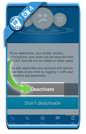 What happens when you deactivate your skout account?