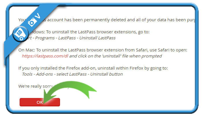 how to delete lastpass account