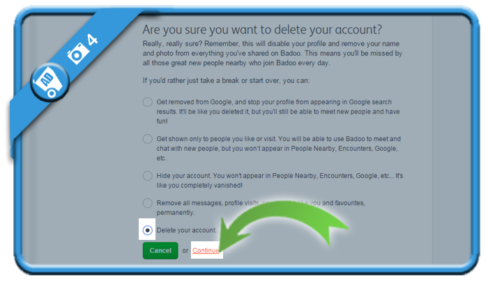 How to delete your account badoo