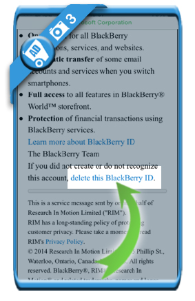 how to delete your blackberry id app account