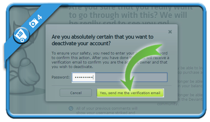delete deviantart account 4