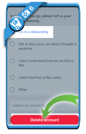 How to delete hot or not