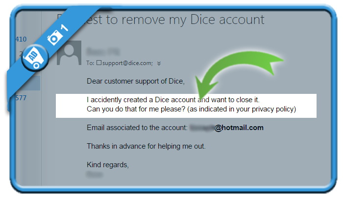 delete dice account 1