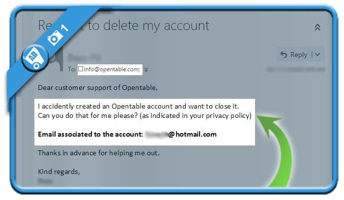 delete opentable account 1
