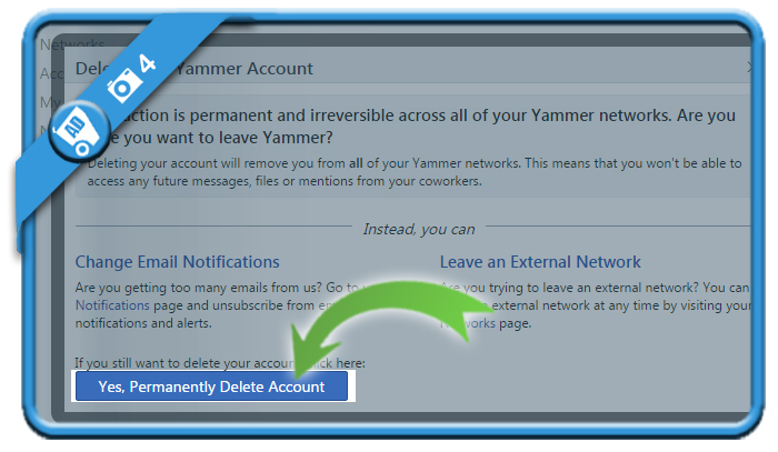 delete yammer account 4