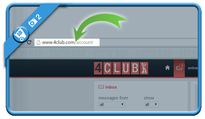 2. Once you’re logged in, enter www.4club.com/account in your browser and h...