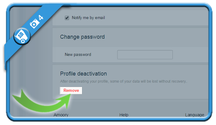 delete amoory account 4
