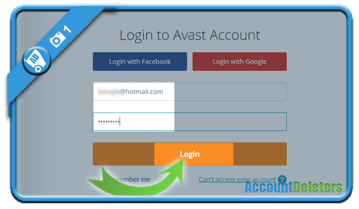 delete avast account 1