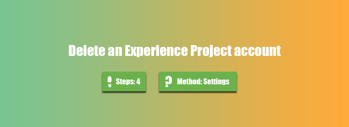 How to delete an Experience Project account? (with pictures)