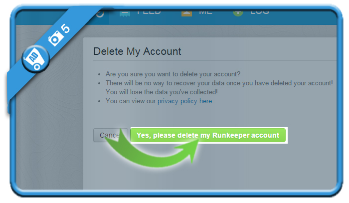 delete runkeeper account 5
