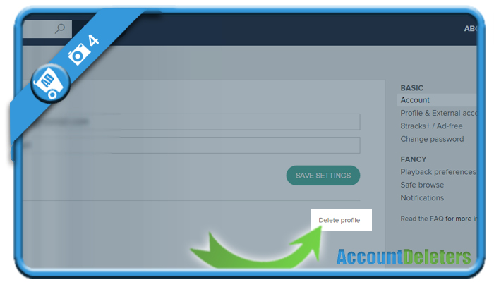 delete 8tracks account 4