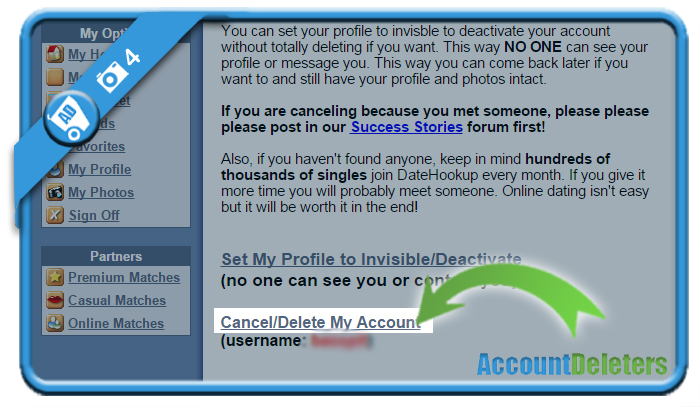 How to delete my DateHookup account? - AccountDeleters