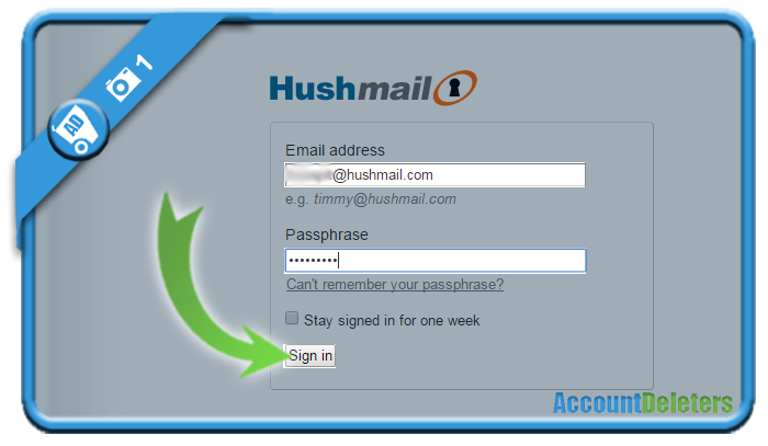 delete hushmail account 1