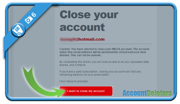 How to delete my Mega account? 