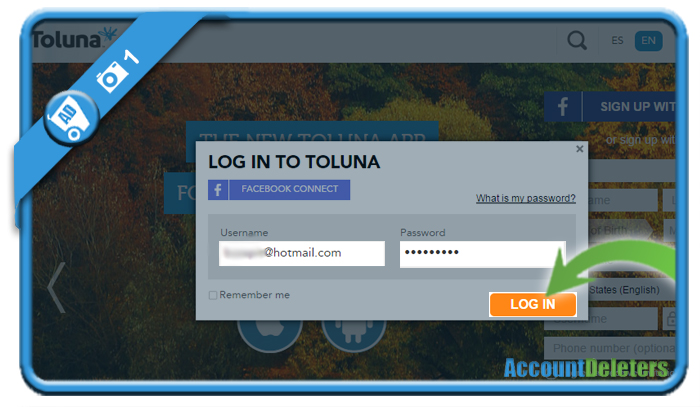 delete toluna account 1
