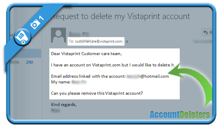 delete vistaprint account 1