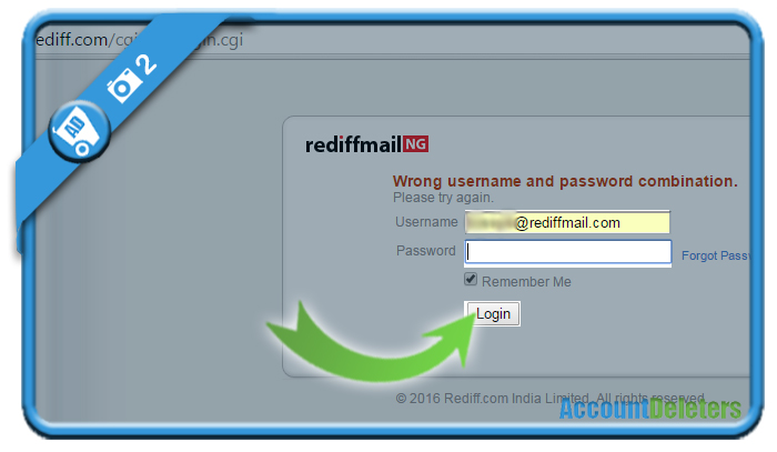 delete rediffmail account 2