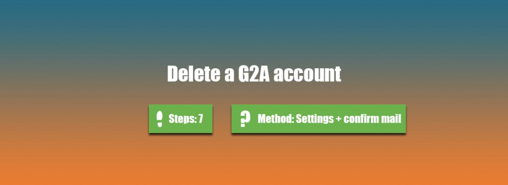 delete g2a account