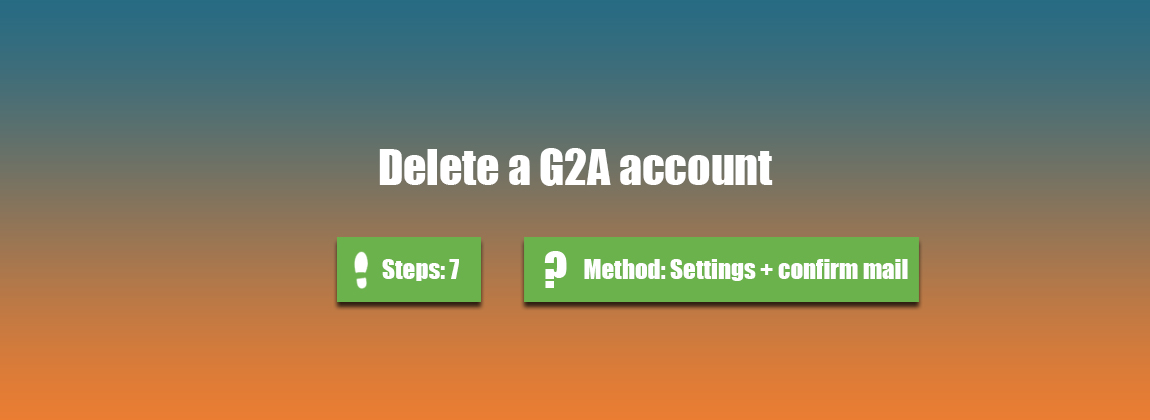 delete g2a account