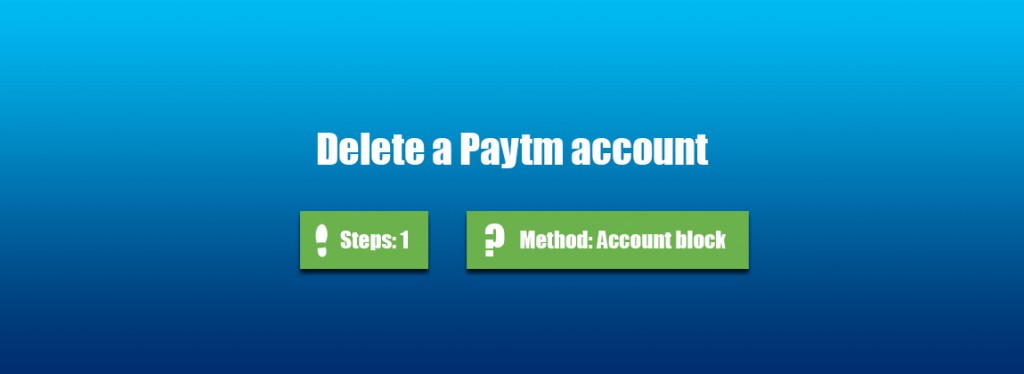 delete paytm account