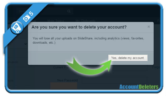 delete slideshare account 5