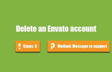 Delete Envato account