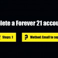 Delete forever 21 account