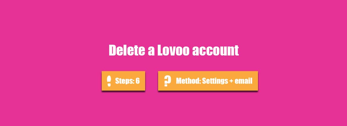 Delete lovoo account