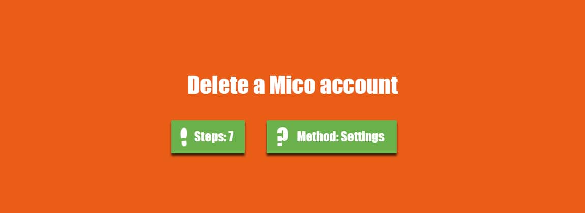 Delete Mico account