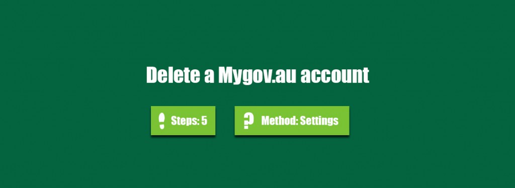 Delete Mygov account