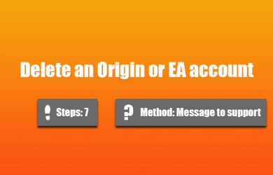 Delete Origin or EA account