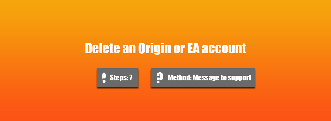 Delete Origin or EA account