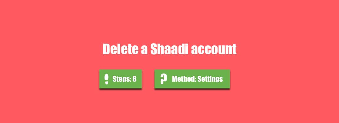 Delete Shaadi account