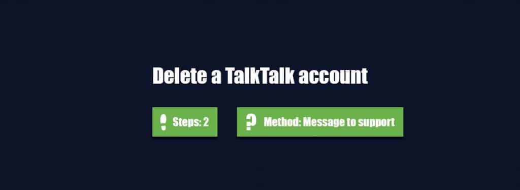 Delete TalkTalk account