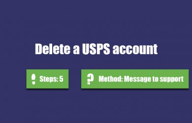Delete usps account
