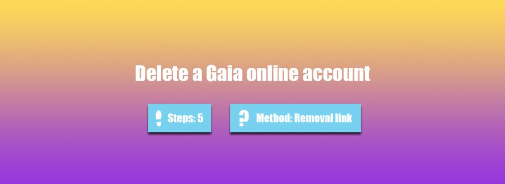 Delete Gaia online account