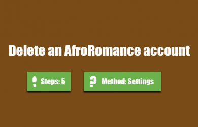 delete afroromance account