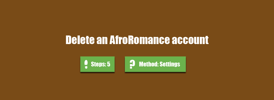 delete afroromance account