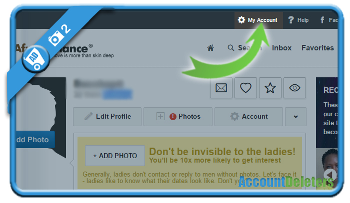 delete afroromance account 2