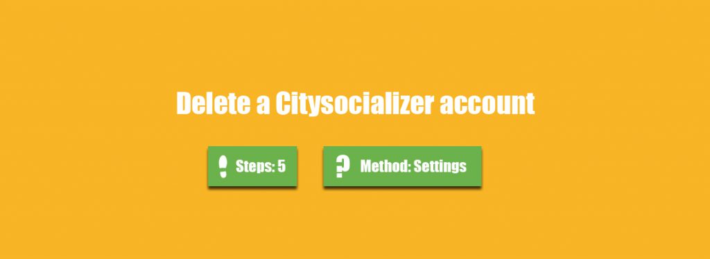 delete citysocializer account
