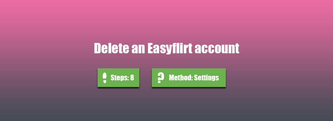 delete easyflirt account