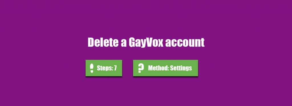 delete gayvox account