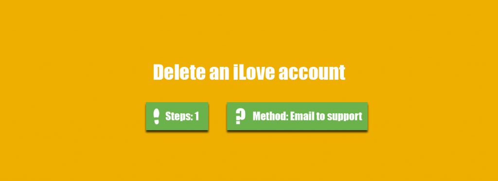 delete ilove account
