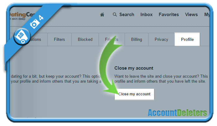 how to delete sa online dating account