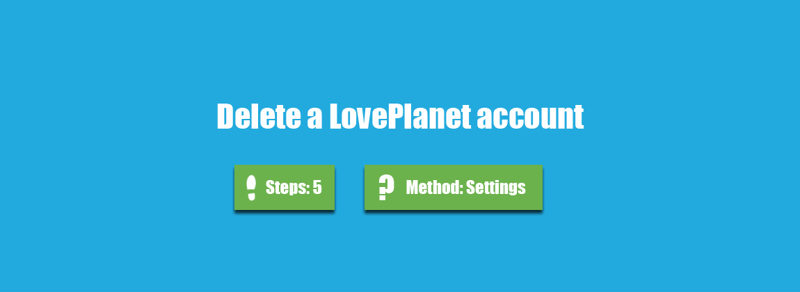 delete loveplanet account