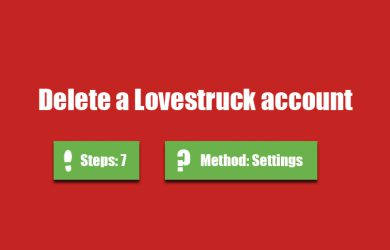 delete lovestruck account