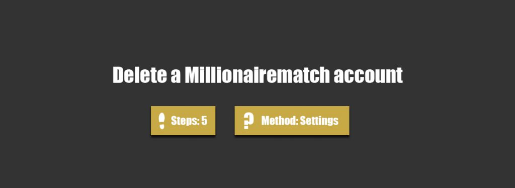 delete millionairematch account