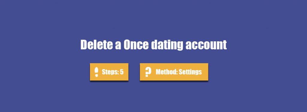 delete once dating account