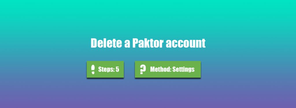 delete paktor account