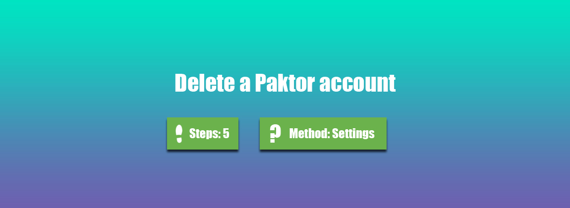 delete paktor account